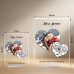 Miniatura de Placa Corações com Mapa do Amor e Fotos personalizada