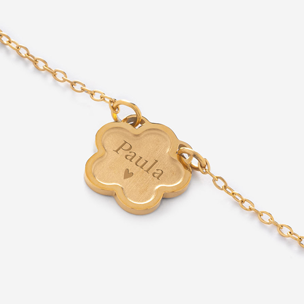 Colar Flor com Nome personalizado