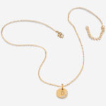 Miniatura de Colar redondo com brilhos laterais e texto personalizado