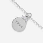 Miniatura de Colar com Brilhantes Superiores e Texto personalizado