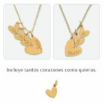Miniatura de Colar Corações com Texto personalizado