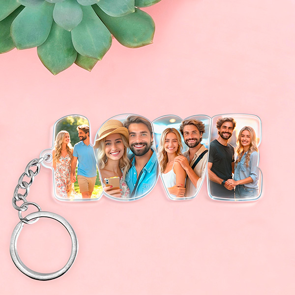Porta-chaves LOVE com Fotos personalizadas