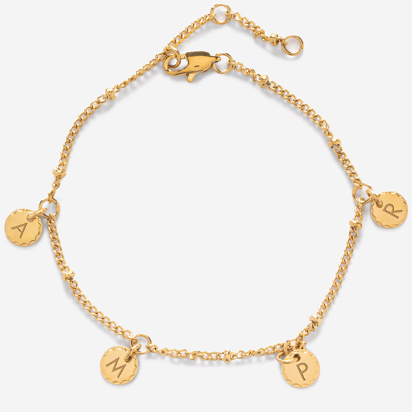 Pulseira de Mulher com Pendentes Redondos personalizados