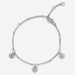 Miniatura de Pulseira de Mulher com Pendentes Redondos personalizados