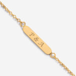 Pulseira de Mulher Bloco com Texto personalizado Miniatura de Pulseira de Mulher Bloco com Texto personalizado