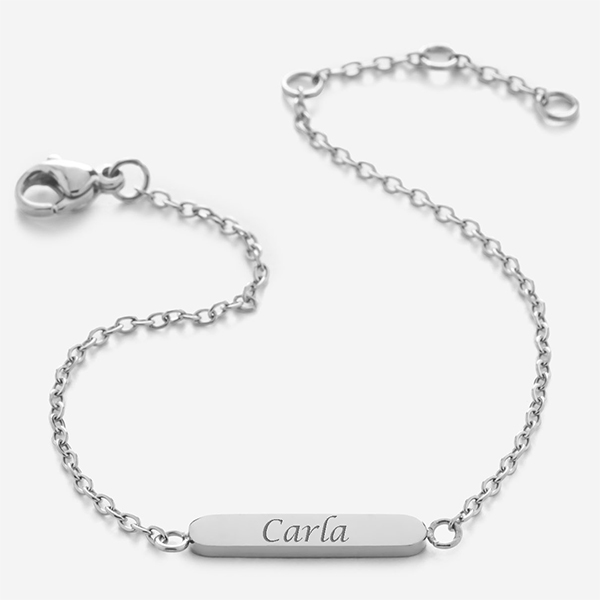 Pulseira de Mulher Bloco com Texto personalizado