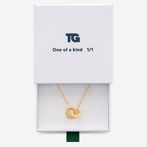 Pulseira de Mulher Aros Cruzados com Nomes personalizados