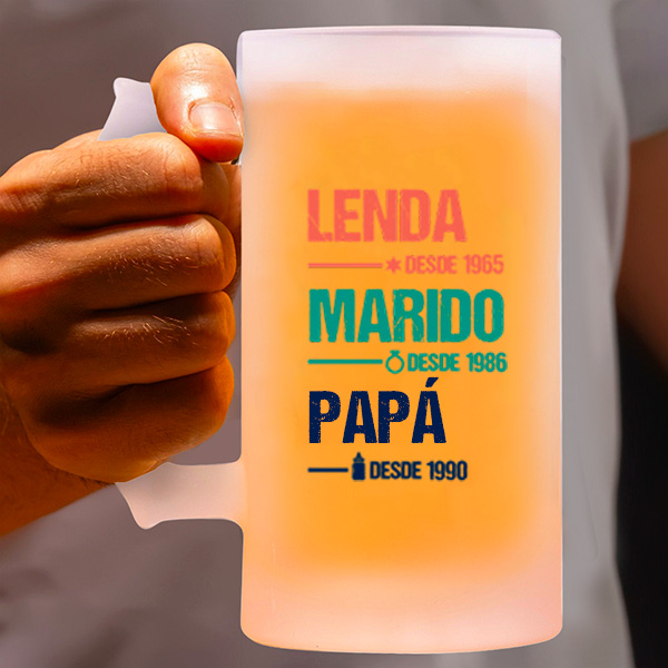 Caneca de Cerveja Lenda personalizada