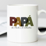 Miniatura de Caneca Papá Letras Coloridas com Nomes personalizada