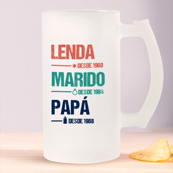 Caneca de Cerveja Lenda personalizada