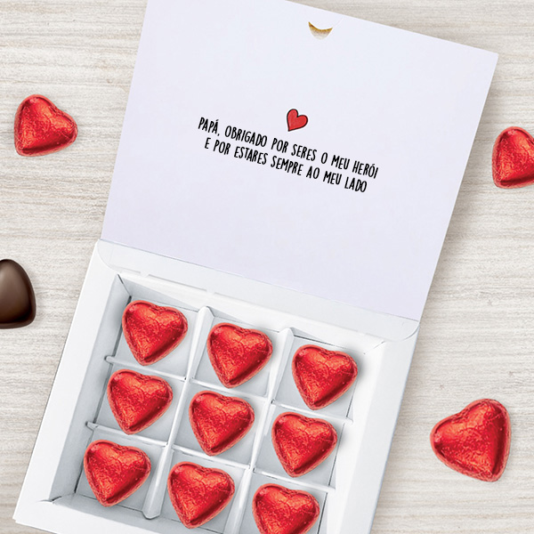 Caixa de Doces Bonecos com Texto personalizada