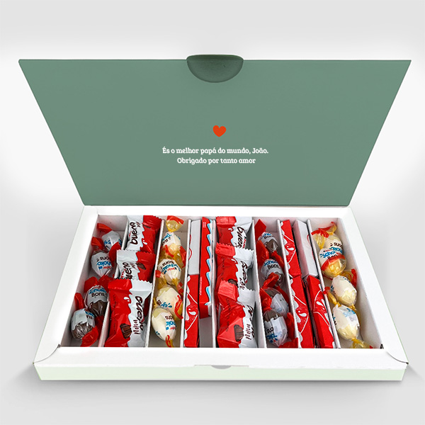 Caixa de Doces Papá Colorida personalizada
