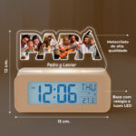 Miniatura de Relógio Despertador com Luz PAPÁ e Fotos personalizadas