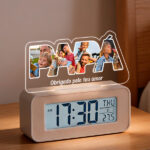 Miniatura de Relógio Despertador com Luz PAPÁ e Fotos personalizadas