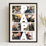 Miniatura de Póster Papá Vertical com Fotos Personalizadas
