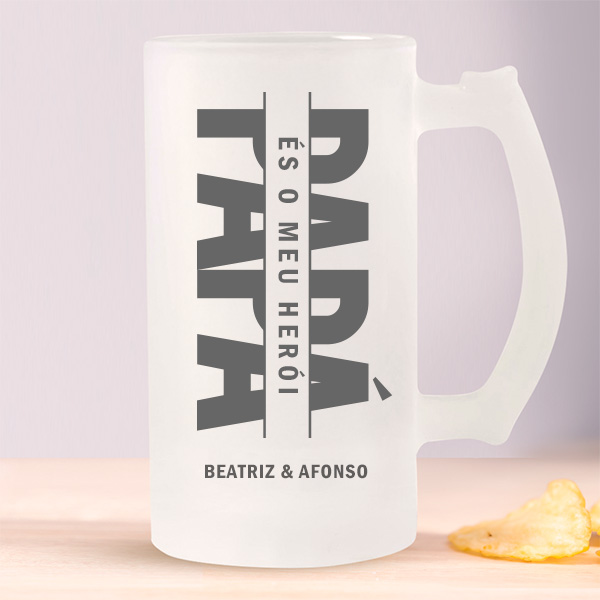 Caneca de Cerveja Papá personalizada
