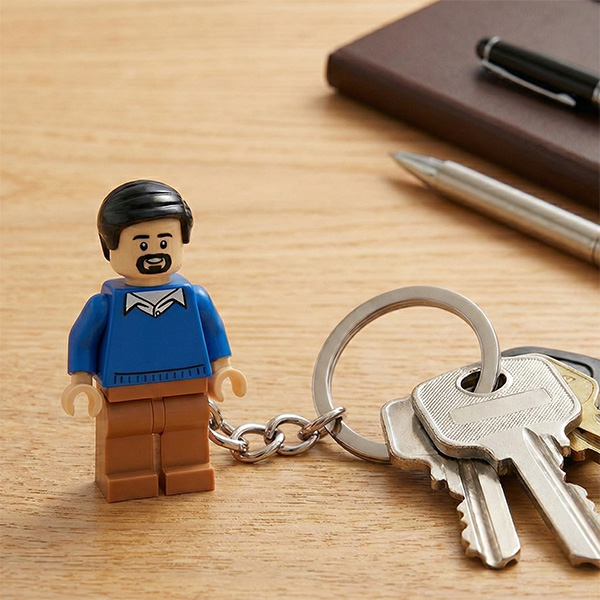 Porta-chaves com Minifigura tipo LEGO personalizada