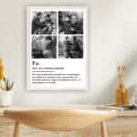 Miniatura de Póster Definição de Pai a Preto e Branco com Fotos Personalizadas