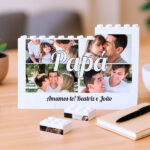 Miniatura de Puzzle Papá com Colagem de 4 Fotos Personalizadas