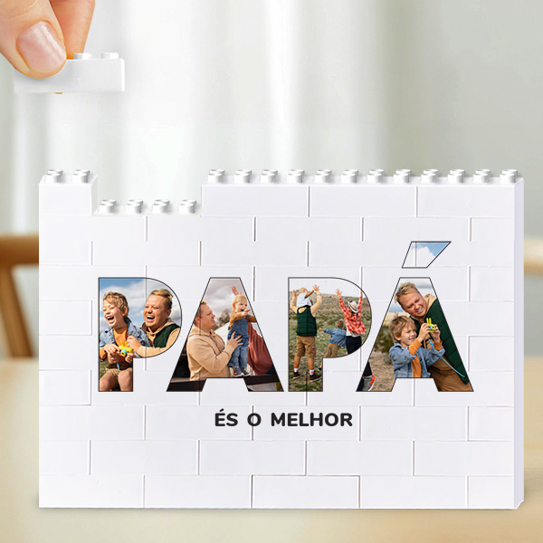 Puzle Papá com Fotos e Texto Personalizado