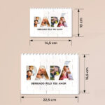 Miniatura de Puzle Papá com Fotos e Texto Personalizado