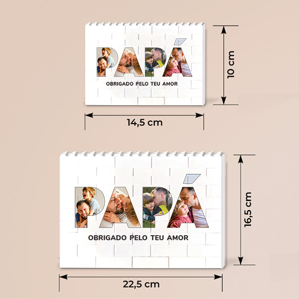 Puzle Papá com Fotos e Texto Personalizado