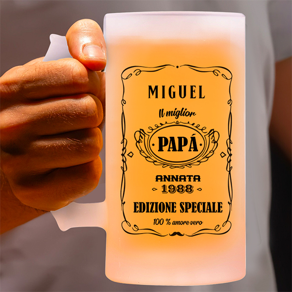 Caneca de Cerveja Etiqueta Whisky personalizada