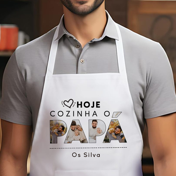 Avental Papá com Fotos personalizado