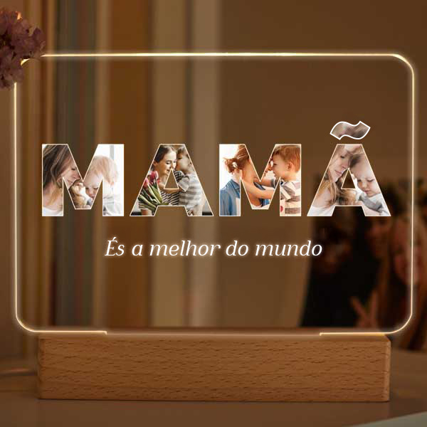 Candeeiro Mamã com fotos personalizado