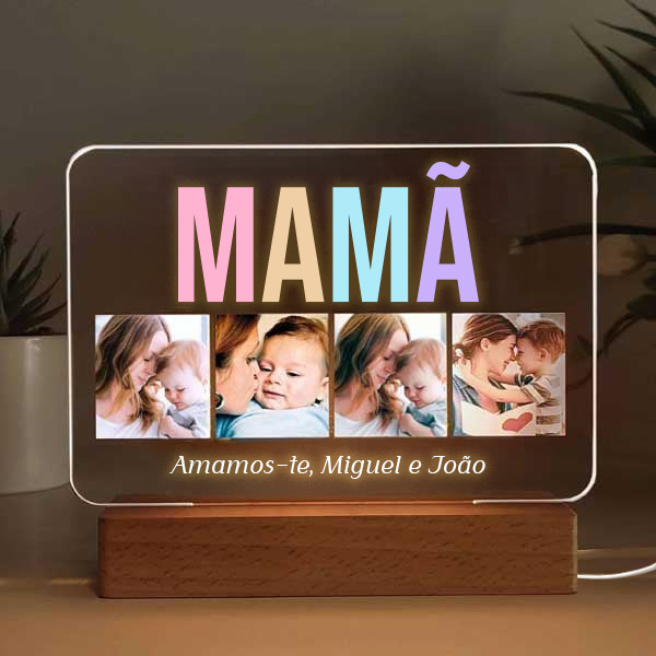 Candeeiro Mamã multicolor personalizado