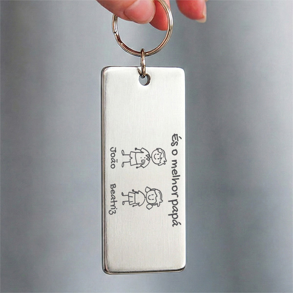 Porta-chaves de Aço Familiar com Bonequinhos personalizados