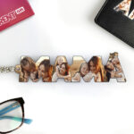 Miniatura de Porta-chaves com Fotos nas letras Mamã personalizado