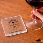 Miniatura de Copo de Vinho para os Momentos da Mãe com Nomes personalizados