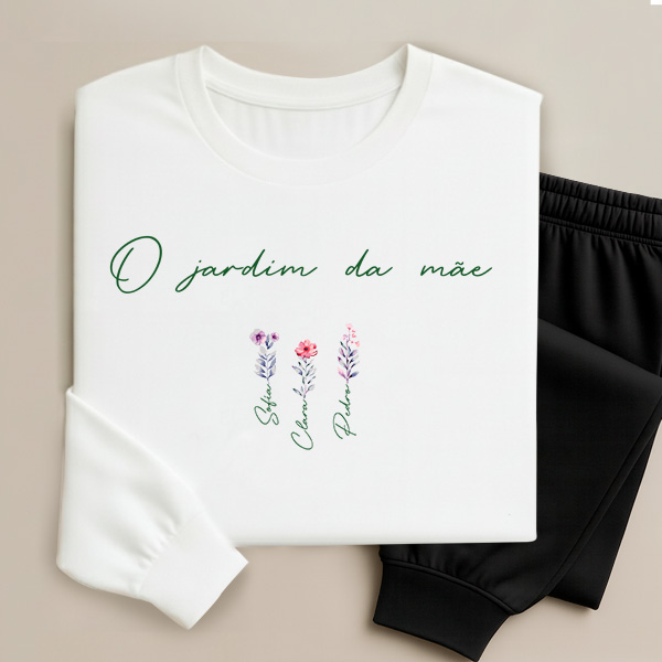 Pijama O Jardim da Mãe com Nomes personalizados