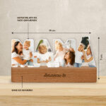 Miniatura de Placa Mamã com Base de Madeira e Foto personalizada