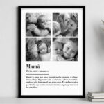 Póster Definição de Mãe em Preto e Branco com Fotografias personalizadas Miniatura de Póster Definição de Mãe em Preto e Branco com Fotografias personalizadas