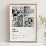 Miniatura de Póster Definição de Mãe em Preto e Branco com Fotografias personalizadas