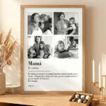 Miniatura de Póster Definição de Mãe em Preto e Branco com Fotografias personalizadas