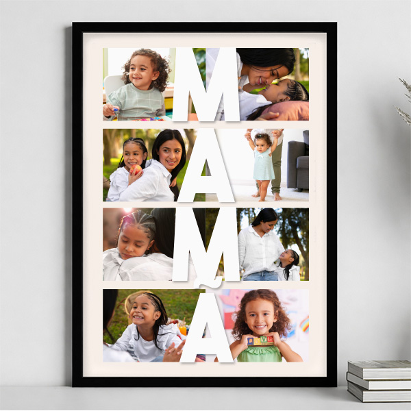 Póster Vertical para a Mãe com Fotografias personalizadas
