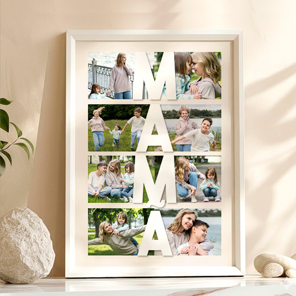 Póster Vertical para a Mãe com Fotografias personalizadas