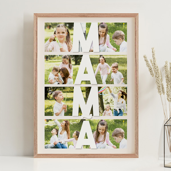 Póster Vertical para a Mãe com Fotografias personalizadas
