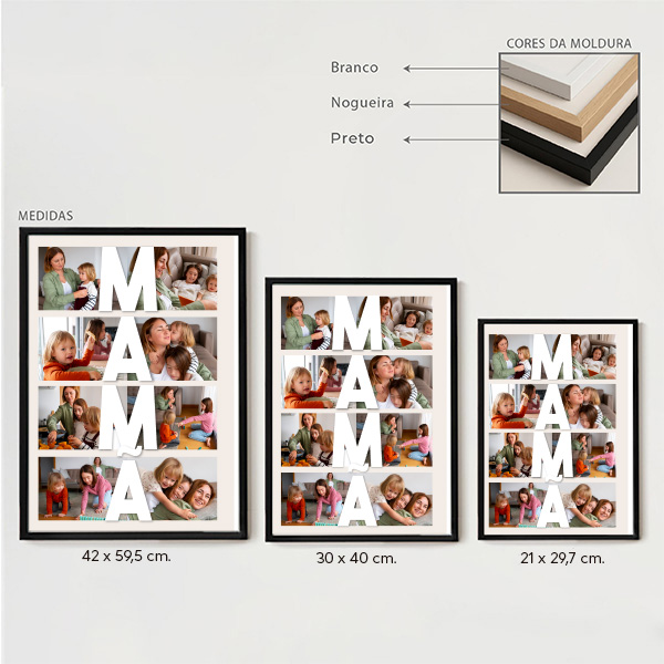Póster Vertical para a Mãe com Fotografias personalizadas