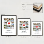 Miniatura de Póster para a Mãe em Forma de Coração com Fotografias personalizadas