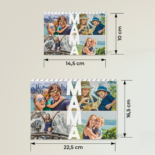 Puzzle de Blocos Mamã Vertical com Fotos personalizadas