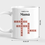 Miniatura de Caneca com design Scrabble com texto e nomes personalizados