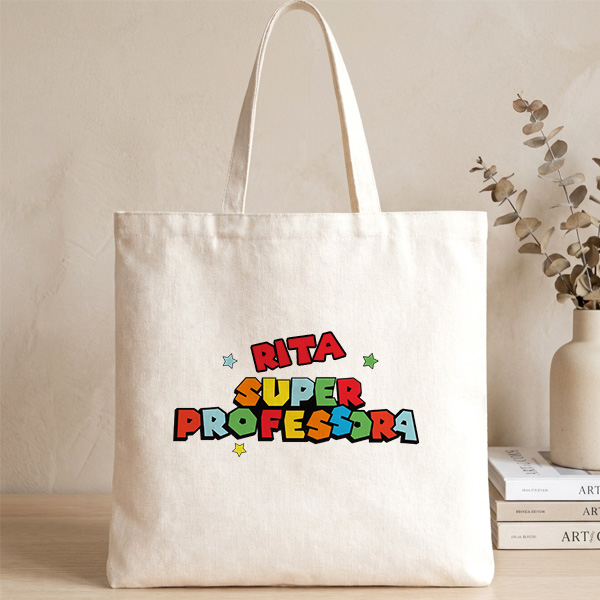 Tote Bag Super Profe com Nomes personalizados