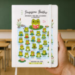Miniatura de Caderno com Rãzinhas e Nomes personalizados