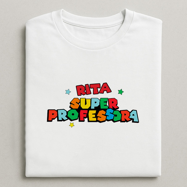 T-shirt Super Profe com Nomes personalizados