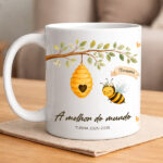 Miniatura de Caneca para Professores com Abelhinhas e Nomes personalizados