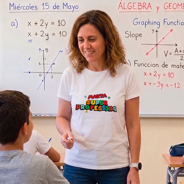 T-shirt Super Profe com Nomes personalizados